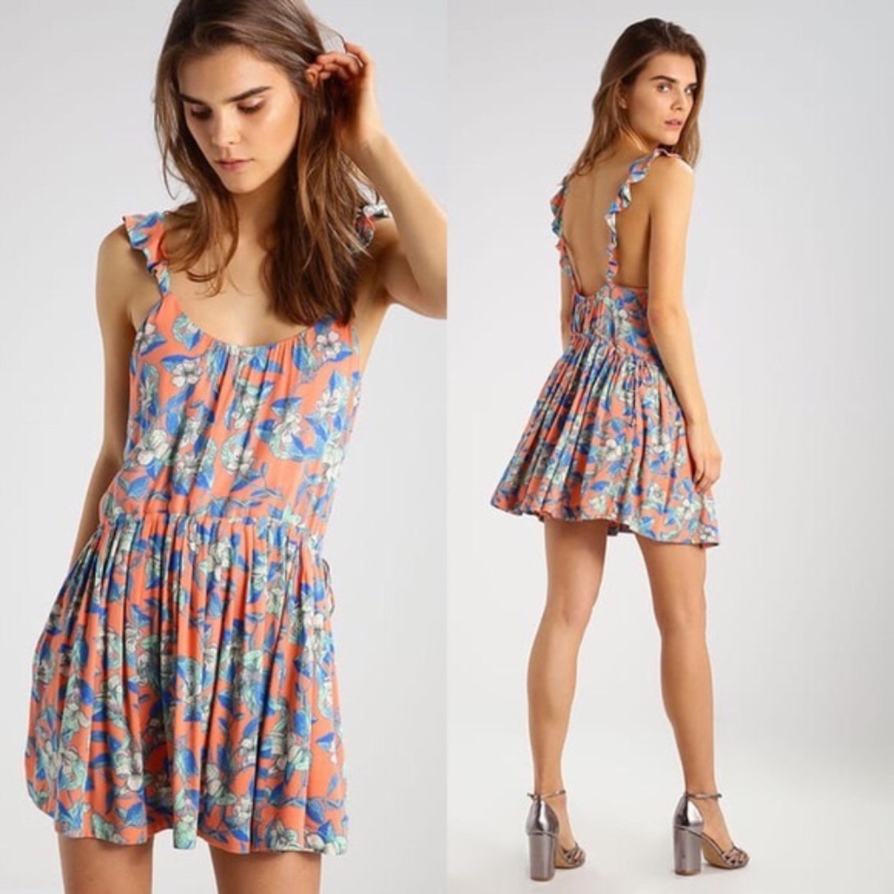 NWT FREE PEOPLE DEAR YOU FLORAL MINI DRESS S